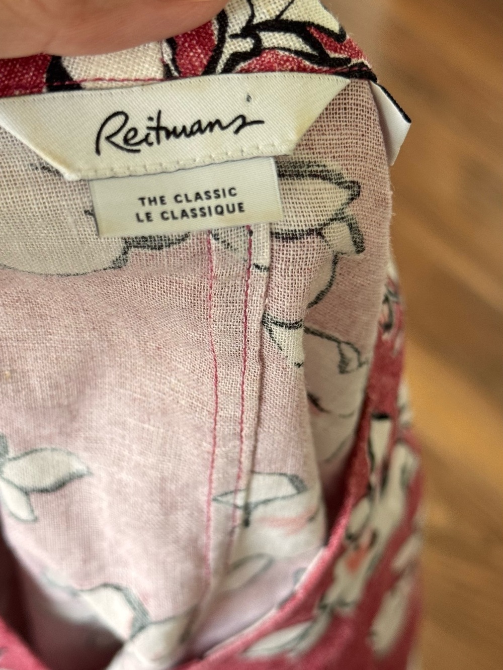 Reitmans Pink Floral Button-Up Blouse